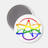 Rainbow Atheist Magnet (Vorderseite/Rückseite)