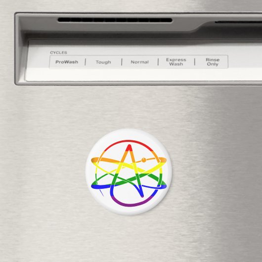 Rainbow Atheist Magnet (In Situ (Geschirrspüler))