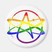 Rainbow Atheist Magnet (Vorne)