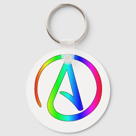 Rainbow Atheist Schlüsselanhänger (Vorderseite)