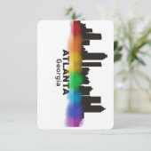 Rainbow Atlanta RSVP Karte (Stehend Vorderseite)