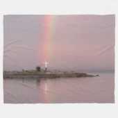 RAINBOW auf einem CROSS Fleecedecke (Vorderseite (Horizontal))
