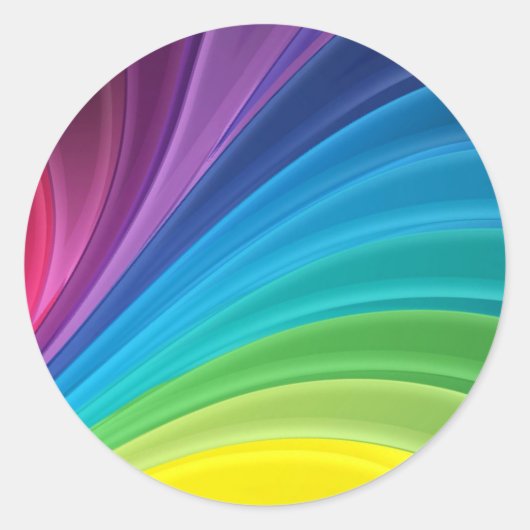 Rainbow-Aufkleber-Umschlag Aufkleber-Gastgeschenk Runder Aufkleber (Vorderseite)
