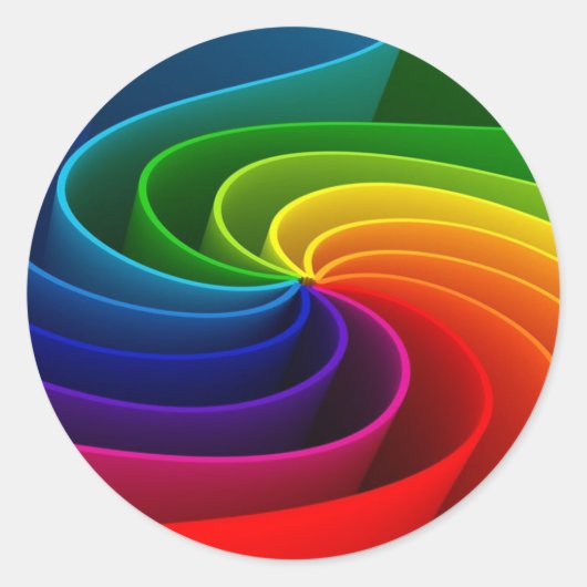 Rainbow-Aufkleber-Umschlag Aufkleber-Gastgeschenk  Runder Aufkleber (Vorderseite)