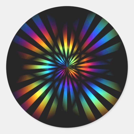 Rainbow-Aufkleber-Umschlag Aufkleber-Gastgeschenk  Runder Aufkleber (Vorderseite)