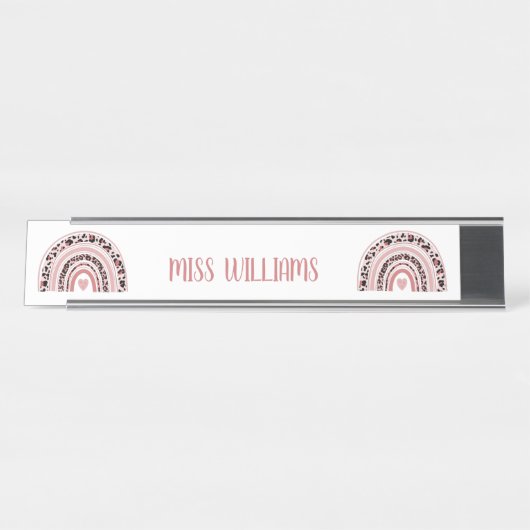 Rainbow-Aufwertung des Lehrers Lange Schreibtisch  Schreibtischnamensplakette (Vorderseite )