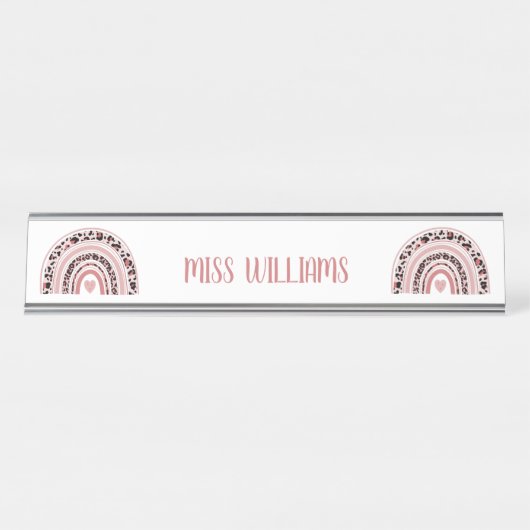 Rainbow-Aufwertung des Lehrers Lange Schreibtisch Schreibtischnamensplakette (Vorderseite )