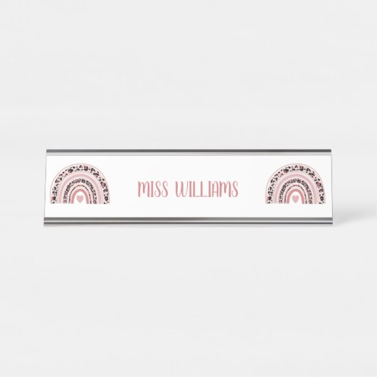 Rainbow-Aufwertung des Lehrers Schreibtischnamensplakette (Vorderseite )