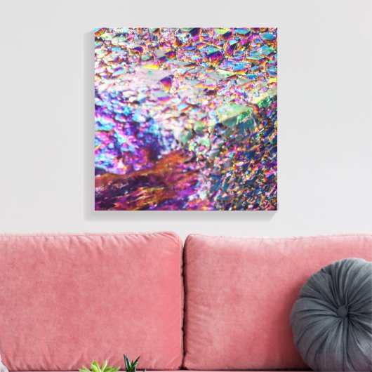 Rainbow Aura Crystals Leinwanddruck (Insitu (Wohnzimmer))