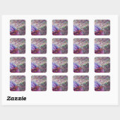 Rainbow Aura Crystals Quadratischer Aufkleber (Blatt)