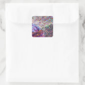 Rainbow Aura Crystals Quadratischer Aufkleber (Tasche)