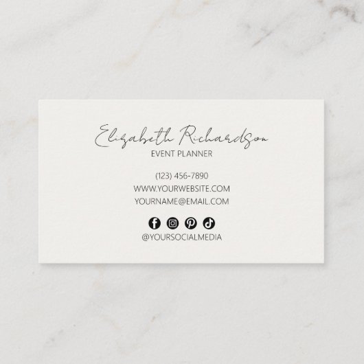 Rainbow Aura Quarz Ristorante La Lanchetta Visitenkarte (Rückseite)