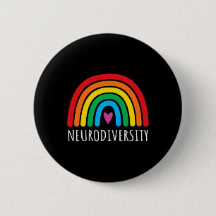 Rainbow Autism Awareness Montag Mens Button