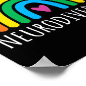 Rainbow Autism Awareness Montag Mens Poster (Ecke)