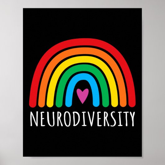 Rainbow Autism Awareness Montag Mens Poster (Vorne)
