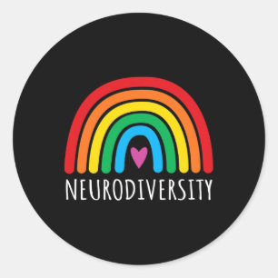 Rainbow Autism Awareness Montag Mens Runder Aufkleber