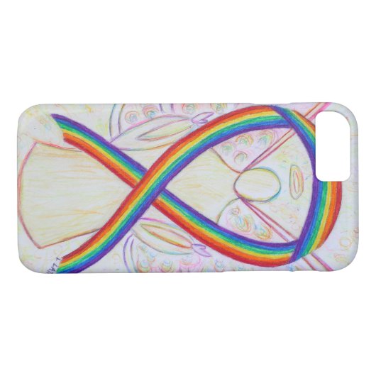 Rainbow Awareness Ribbon Angel Custom iPhone7 Fall Case-Mate iPhone Hülle (Rückseite (Horizontal))