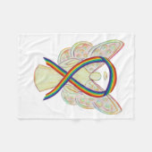 Rainbow Awareness Ribbon Angel Soft Blanket Fleecedecke (Vorderseite (Horizontal))