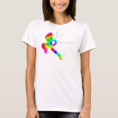 Rainbow Awareness Ribbon Butterfly T - Shirt (Vorderseite)