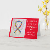 Rainbow Awareness Ribbon Custom Ursache Engel Card Karte (Gelbe Blume)