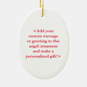 Rainbow Awareness Ribbon Engel Custom Art Keramik Ornament (Hinten)