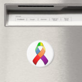 Rainbow Awareness Ribbon II Magnet (In Situ (Geschirrspüler))