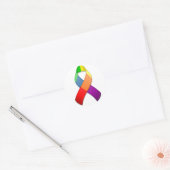 Rainbow Awareness Ribbon II Round Sticker (Umschlag)