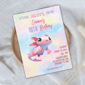 Rainbow axolotmädchen Geburtstag Einladung