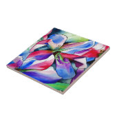 Rainbow Azalea Blume Original Aquarellmalerei Fliese (Seite)