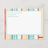 Rainbow Baby Birth Announcement Foto Postkarte (Rückseite)