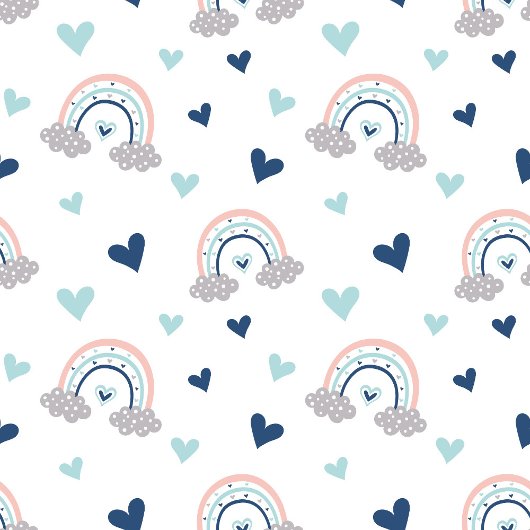 Rainbow Baby Blanket Navy Pink Boho Charm Fleecedecke