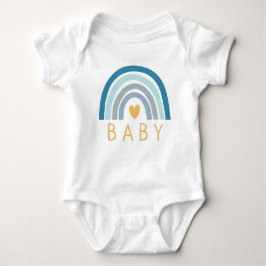 Rainbow Baby Boho Blue Baby Strampler