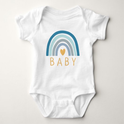 Rainbow Baby Boho Blue Baby Strampler (Vorderseite)