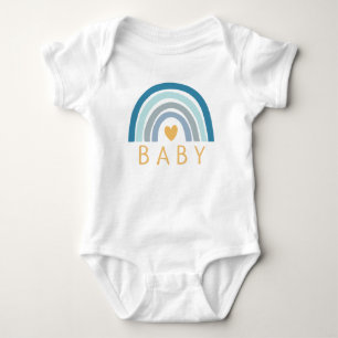 Rainbow Baby Boho Blue Strampler