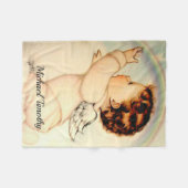 Rainbow Baby Boy Angel auf einer Wolke Fleecedecke (Vorderseite (Horizontal))