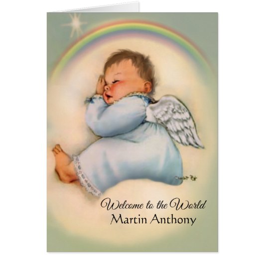 Rainbow Baby Boy Angel Religious Scripture Verse (Vorne)