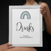 Rainbow Baby Boy Drinks Kinderdusche Schild