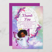 Rainbow Baby Butterfly Danke Karte (Vorne/Hinten)