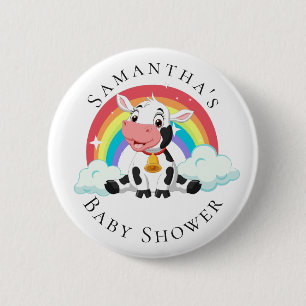 Rainbow Baby Cow Baby Showknopf Button