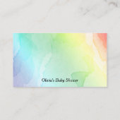 Rainbow Baby Diaper Raffle Ticket, Schwarzes Scrip Begleitkarte (Rückseite)