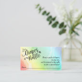 Rainbow Baby Diaper Raffle Ticket, Schwarzes Scrip Begleitkarte (Stehend Vorderseite)