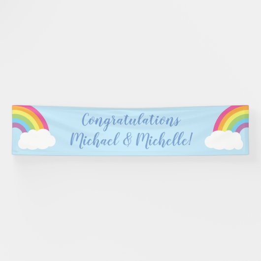 Rainbow Baby Dusche Banner (Horizontal)