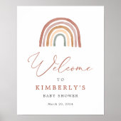 Rainbow Baby Dusche Begrüßungszeichen Poster (Vorne)