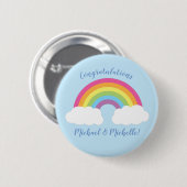 Rainbow Baby Dusche Button (Vorne & Hinten)