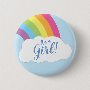 Rainbow Baby Dusche Button