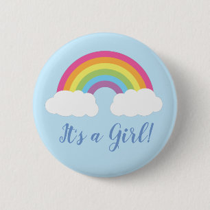 Rainbow Baby Dusche Button
