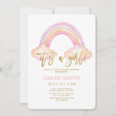 Rainbow Baby Dusche Einladung (Vorderseite)