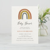 Rainbow Baby Dusche Einladung (Stehend Vorderseite)