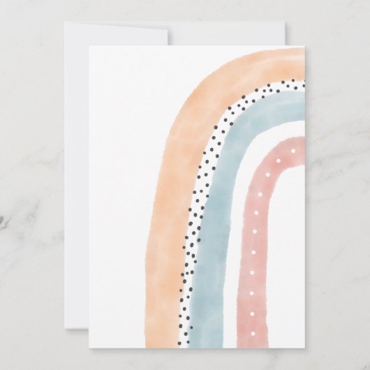 Rainbow Baby Dusche Einladung (Rückseite)