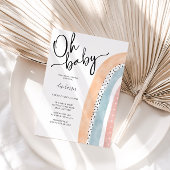 Rainbow Baby Dusche Einladung